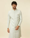 alt message - Manyavar Men Light Mid Green Achkan Style Sherwani Set image number 0